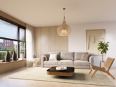 Kleurstaal lattenwand Decowall Advanced ton sur ton natuur eiken 25x30cm