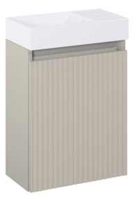 Atlantic toiletmeubel Amari greige met witte wastafel 22,2 × 40,2 × 58 cm