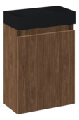 Atlantic toiletmeubel Imani walnoot met zwarte wastafel 22,2 × 40,2 × 58 cm