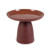 Caddo bijzettafel Vora klein rood metaal ø 45 cm