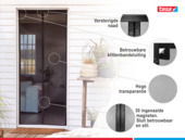 tesa Insect Stop magnetische deurhor 100 x 220 cm antraciet