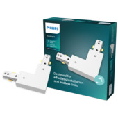 Philips EasyLink L-vormige connector rechtse hoek railverlichting wit