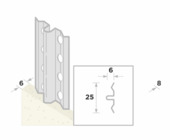 Afreiprofiel verzinkt staal voor 3 mm stucdikte 260 cm