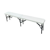 Picknickbank wit kunststof 30 x 183 x 43 cm
