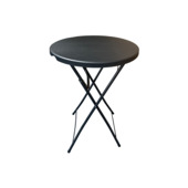 Statafel zwart 80 Ø cm inklapbaar