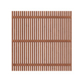 Tuinscherm enkelzijdig Como geïmpregneerde grenenhout bruin 180 x 180 cm