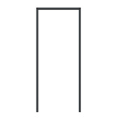 Bruynzeel inbouwkader hordeur 108x239 cm antraciet