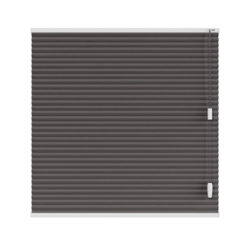 KARWEI dubbel plisségordijn gewoon raam 28633 zwart verduisterend op maat