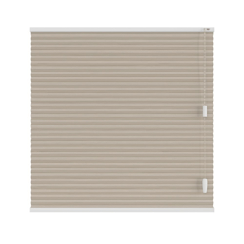 KARWEI dubbel plisségordijn gewoon raam 28652 licht taupe lichtdoorlatend op maat