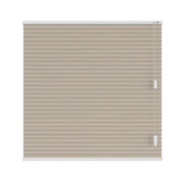 KARWEI dubbel plisségordijn draaikiepraam 28652 licht taupe lichtdoorlatend op maat