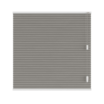 KARWEI dubbel plisségordijn draaikiepraam 28658 vergrijsd bruin lichtdoorlatend op maat