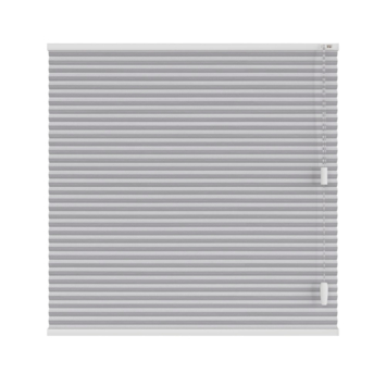 KARWEI dubbel plisségordijn gewoon raam 28635 lichtgrijs verduisterend op maat