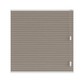 KARWEI dubbel plisségordijn gewoon raam 28660 taupe lichtdoorlatend op maat