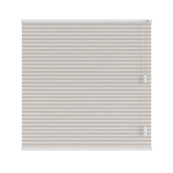 KARWEI dubbel plisségordijn gewoon raam 28661 grijs structuur lichtdoorlatend op maat