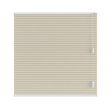 KARWEI dubbel plisségordijn draaikiepraam 28643 off-white structuur transparant op maat