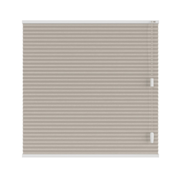 KARWEI dubbel plisségordijn gewoon raam 28645 zand structuur transparant op maat