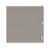 KARWEI dubbel plisségordijn gewoon raam 28672 taupe linnenlook lichtdoorlatend op maat