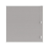 KARWEI dubbel plisségordijn draaikiepraam 28644 grijs structuur transparant op maat