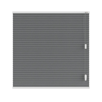 KARWEI dubbel plisségordijn gewoon raam 28670 antraciet structuur transparant op maat