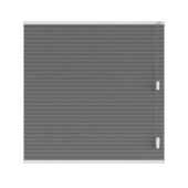 KARWEI dubbel plisségordijn draaikiepraam 28670 antraciet structuur transparant op maat