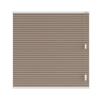 KARWEI dubbel plisségordijn gewoon raam 28638 taupe verduisterend op maat