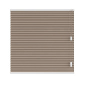 KARWEI dubbel plisségordijn draaikiepraam 28638 taupe verduisterend op maat