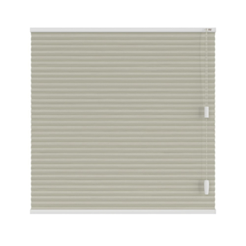 KARWEI dubbel plisségordijn gewoon raam 28654 licht beige lichtdoorlatend op maat