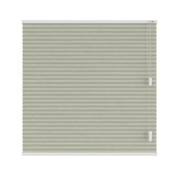 KARWEI dubbel plisségordijn gewoon raam 28655 licht beige lichtdoorlatend op maat