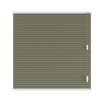 KARWEI dubbel plisségordijn draaikiepraam 28676 groen structuur transparant op maat