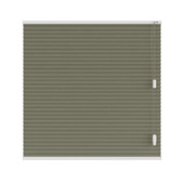 KARWEI dubbel plisségordijn gewoon raam 28676 groen structuur transparant op maat