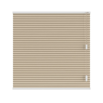 KARWEI dubbel plisségordijn draaikiepraam 28640 zand verduisterend op maat