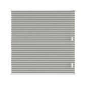 KARWEI enkel plisségordijn draaikiepraam 28605 grijs linnenlook transparant op maat