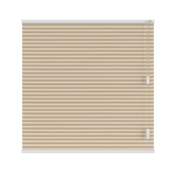 KARWEI dubbel plisségordijn gewoon raam 28639 beige verduisterend op maat