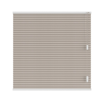 KARWEI dubbel plisségordijn gewoon raam 28668 taupe lichtdoorlatend op maat