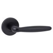 Karwei deurkruk set Eros rond rozet zwart aluminium