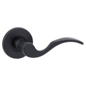 Karwei deurkruk set Valeria rond rozet zwart aluminium