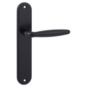 Karwei deurkruk set Eros ovaal blind schild zwart aluminium