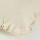 Kussen ruffled beige - l55xb35xh10cm