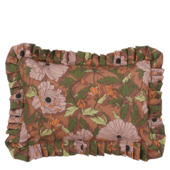 Kussen bloem d.bruin - l67xb47xh10cm