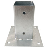 Paalhouder met plaat verzinkt 7 x 7 cm