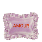 Kussen Amour paars - l35xb25xh10cm