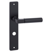 Karwei deurkruk set Stefano recht schild vrij-bezet sluiting 63/8 mm zwart aluminium