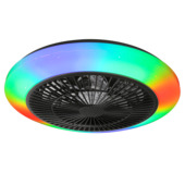 KARWEI plafondventilator Savona met ledlamp zwart 40W