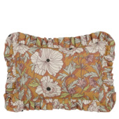 Kussen bloem bruin - l67xb47xh10cm