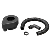 Regenton vulautomaat zwart met overloopfunctie