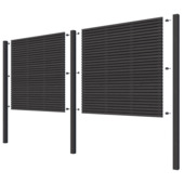 Schutting Andalusië startpakket grenen hout zwart 180 x 180 cm