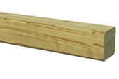 Tuinpaal vierkant grenen hout geschaafd 6,8 x 6,8 x 210 cm