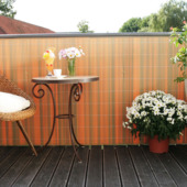Balkonscherm PVC teak ca. 90 x 300 cm