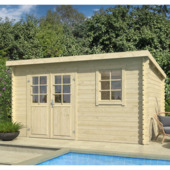 Tuinhuis Danna vurenhout onbehandeld 380 x 275 cm