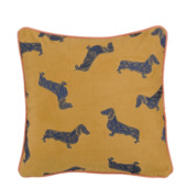 Kussen Theo-Bert Pot hond okergeel 45 x 45 cm